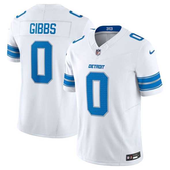 Men & Women & Youth Detroit Lions #0 Jahmyr Gibbs White 2025 F.U.S.E. Vapor Limited Stitched Jersey->detroit lions->NFL Jersey